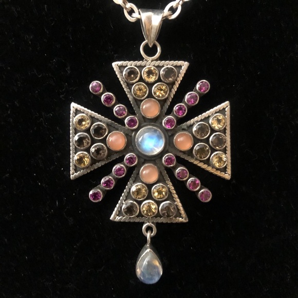 Nicky Butler Jewelry - Vintage Nicky Butler stone 925 silver necklace